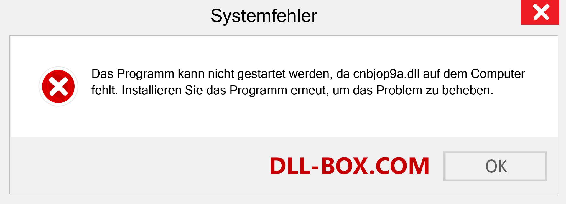 cnbjop9a.dll-Datei fehlt?. Download für Windows 7, 8, 10 - Fix cnbjop9a dll Missing Error unter Windows, Fotos, Bildern