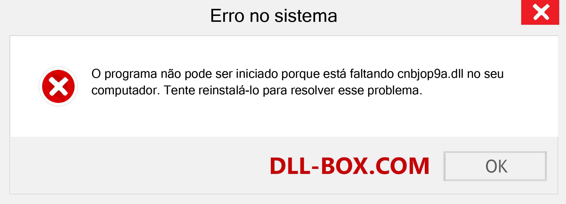 Arquivo cnbjop9a.dll ausente ?. Download para Windows 7, 8, 10 - Correção de erro ausente cnbjop9a dll no Windows, fotos, imagens